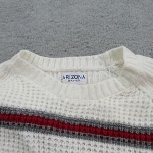 Arizona Jean Co Womens Sweater Striped Long Sleeve Crew Neck Pullover Small